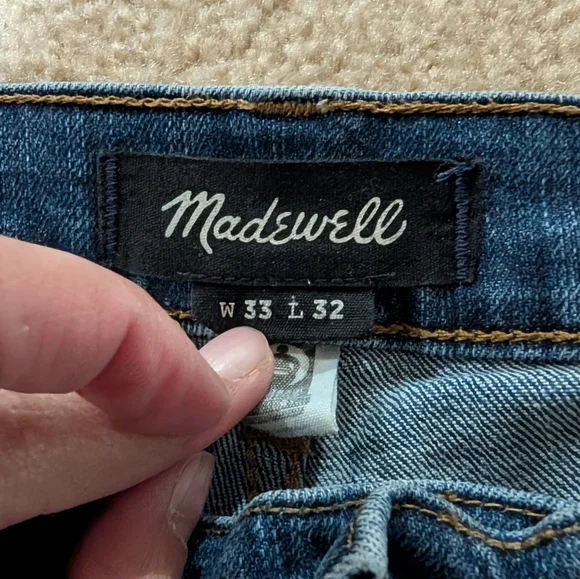 Madewell Skinny Distressed Jeans Light to Medium Blue Wash Sz 31 US - Picture 3 of 12